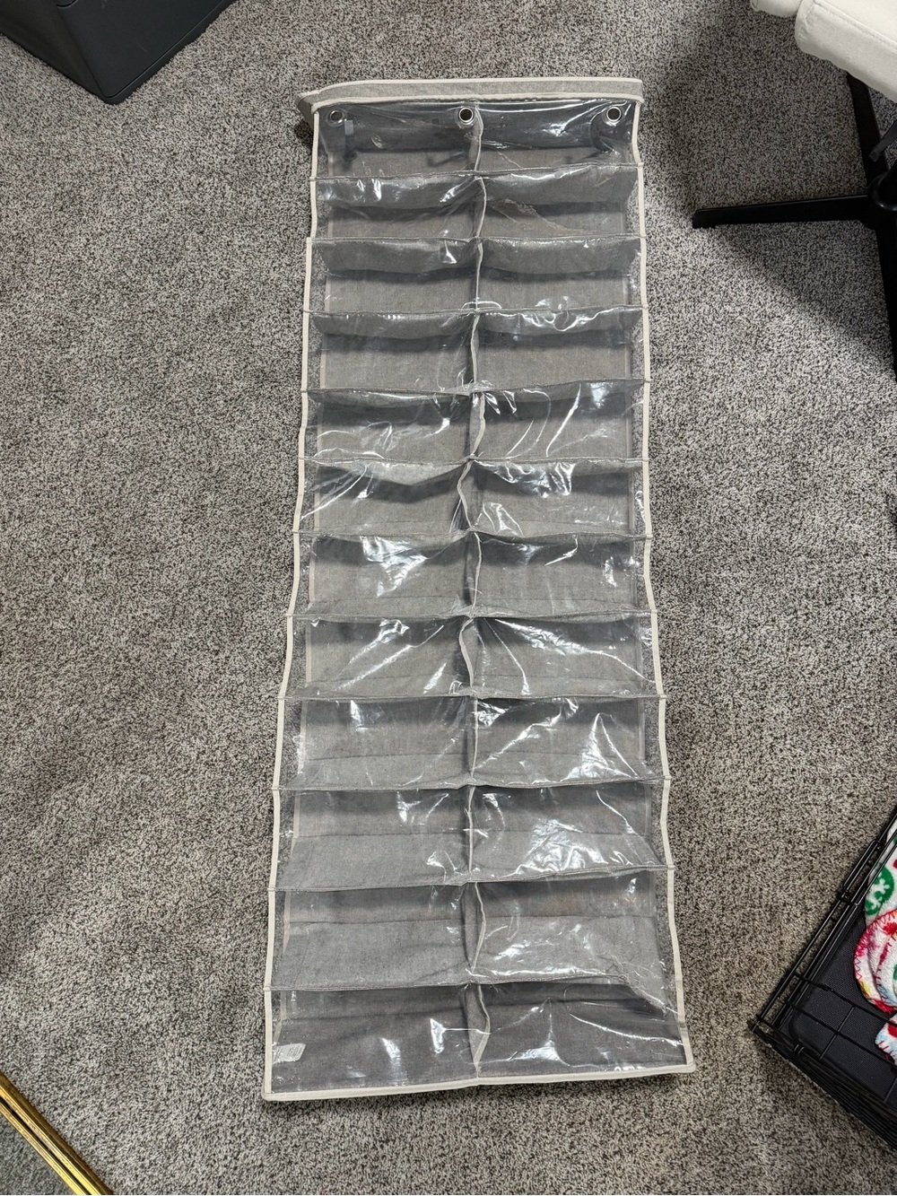 Over-the-Door 24-Pocket Organizer in Gray and Clear